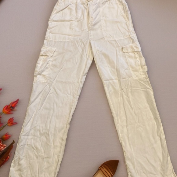 SANCTUARY 100% LYOCELL White Cargo Pants - Picture 1 of 7